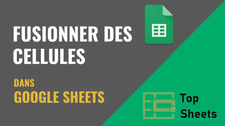 Fusionner des cellules dans Google Sheets