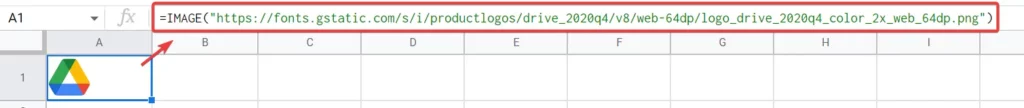 Insérer une image dans Google Sheets à partir de l'URL
