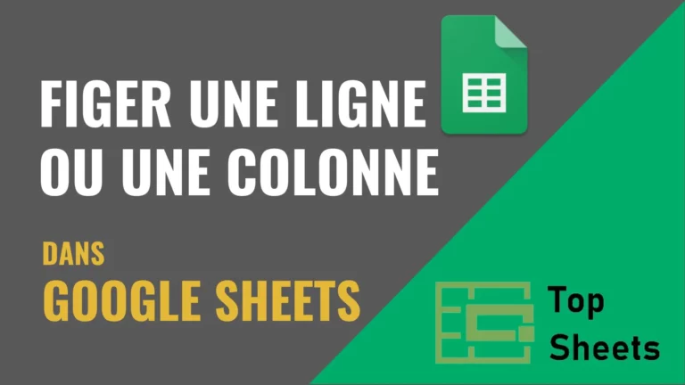 figer une ligne ou une colonne dans Google Sheets
