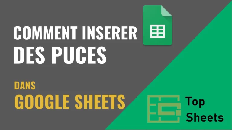 Comment insérer des puces dans Google Sheets