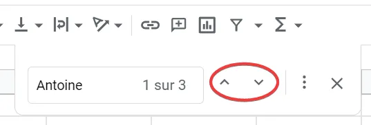 Flèches pointant vers le haut et vers le bas