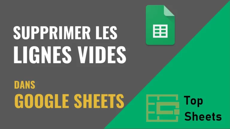 Supprimer les lignes vides dans Google Sheets