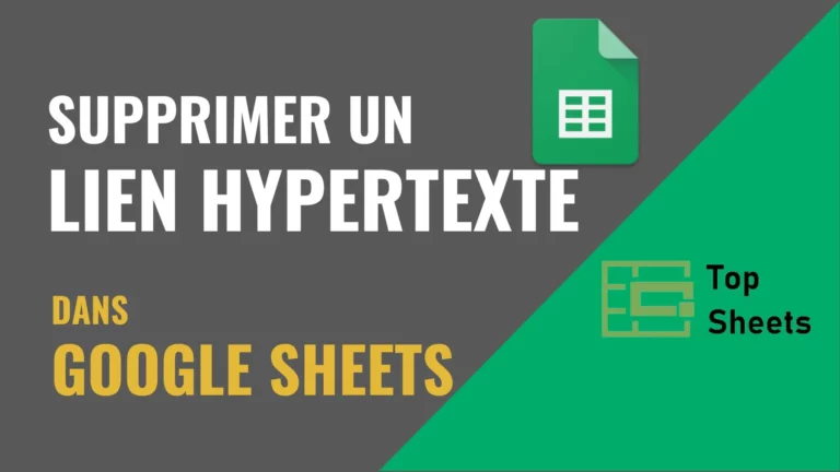 Supprimer un lien hypertexte