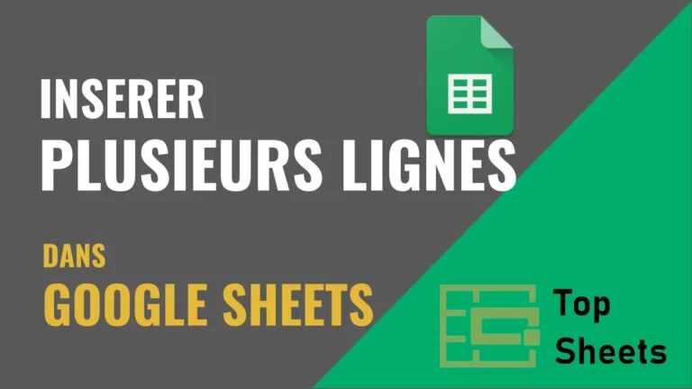 insérer plusieurs lignes dans Google Sheets