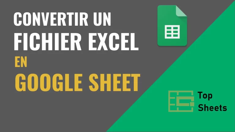 Convertir un fichier Excel en Google Sheet