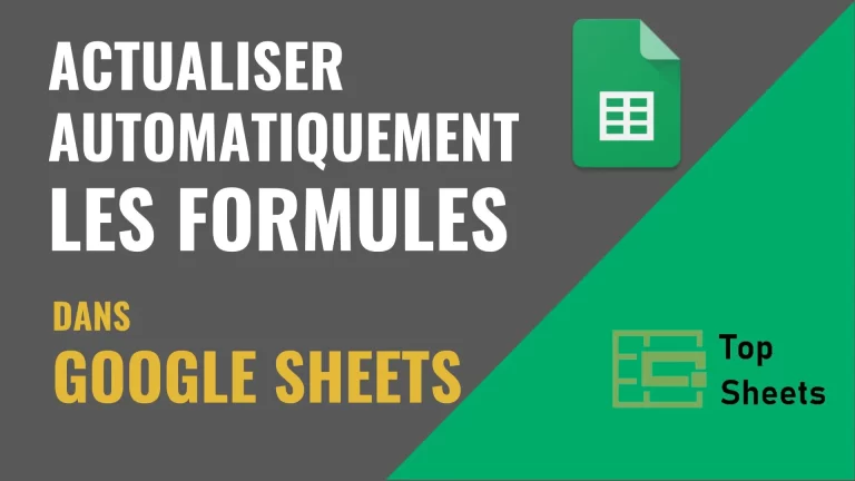 actualiser automatiquement les formules dans Google Sheets