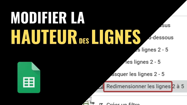 Modifier la hauteur des lignes dans Google Sheets