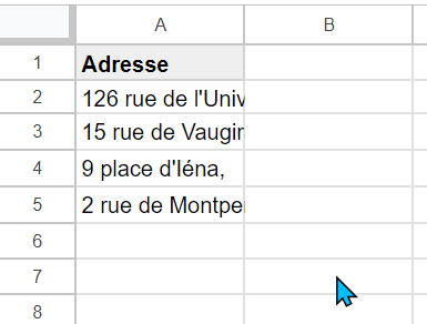 Modifier la hauteur des lignes en double-cliquant dans Google Sheets