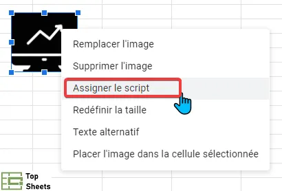 Assigner le script au bouton