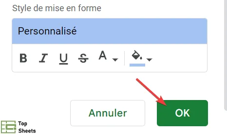 Cliquez sur OK