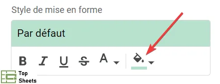 Cliquez sur le bouton de couleur de remplissage