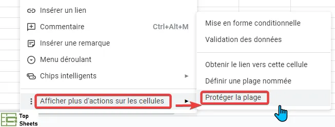 Comment protéger la plage dans Google Sheets