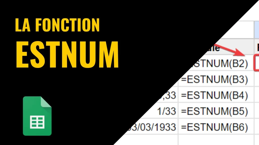 Fonction ESTNUM dans Google Sheets