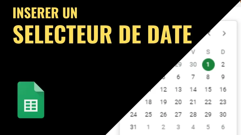 Insérer un sélecteur de date dans Google Sheets