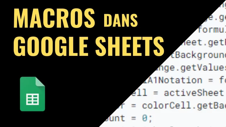 Macros dans Google Sheets