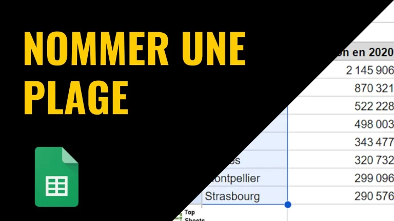 Nommer une plage dans Google Sheets