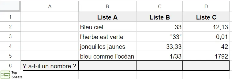 Plage de données pour ESTNUM et SOMMEPROD