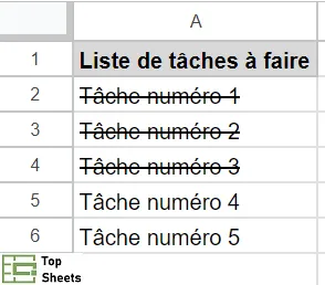 Texte barré - Mise en forme