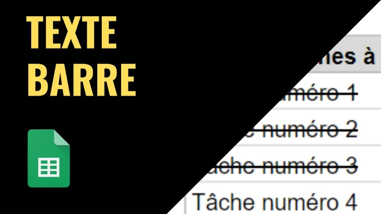 Texte barré dans Google Sheets