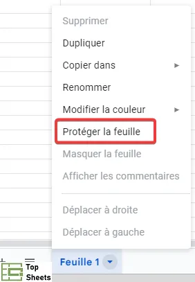 Verrouillez une feuille dans Google Sheets