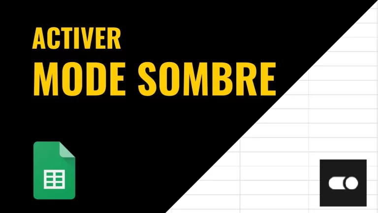 Activer le mode sombre pour Google Sheets