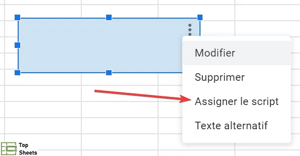 Cliquez sur Assigner le script