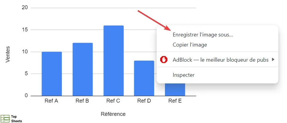Cliquez sur Enregistrer l'image sous