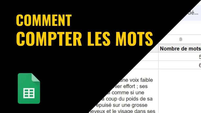 Comment compter les mots dans Google Sheets