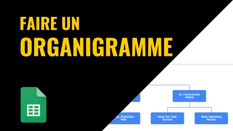 Faire un organigramme dans Google Sheets