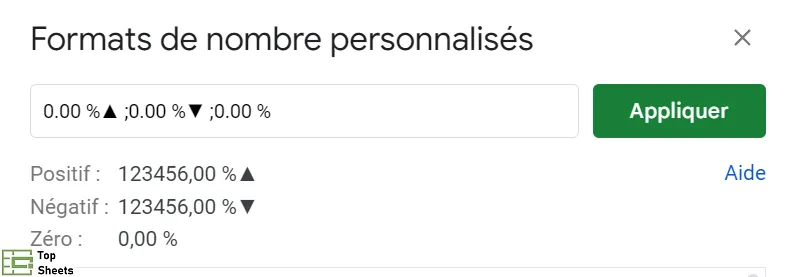 Formats de nombres personnalisés avec indicateurs