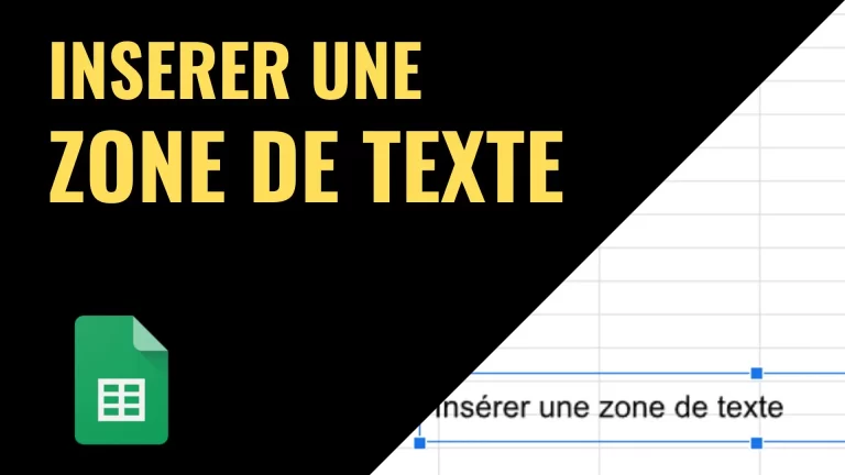 Insérer une zone de texte dans Google Sheets