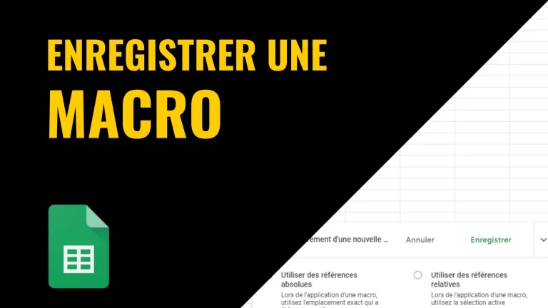 enregistrer une macro dans Google Sheets