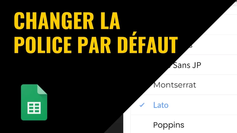 Changer la police de caractères par défaut dans Google Sheets