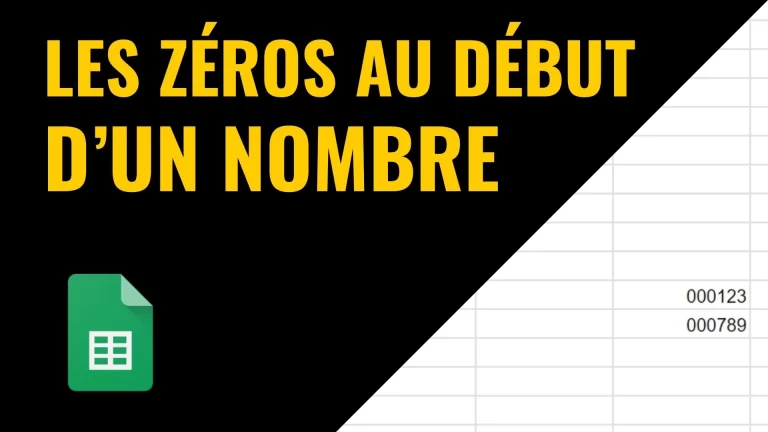 Conserver les zéros au début d'un nombre dans Google Sheets