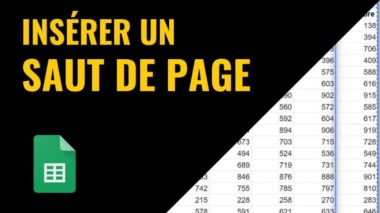 Insérer un saut de page dans Google Sheets
