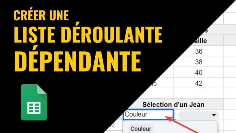 Créer une liste déroulante dépendante dans Google Sheets