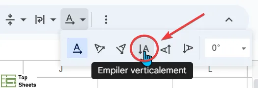 Icône empiler verticalement