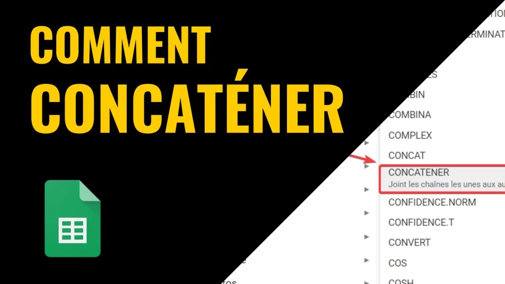 Comme concaténer dans Google Sheets