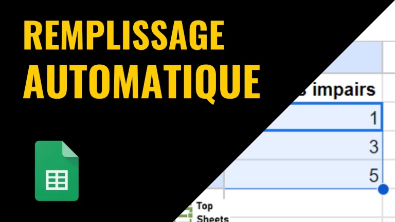 Remplissage automatique dans Google Sheets