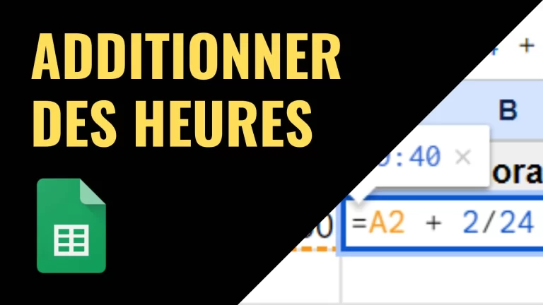 Additionner des heures dans Google Sheets