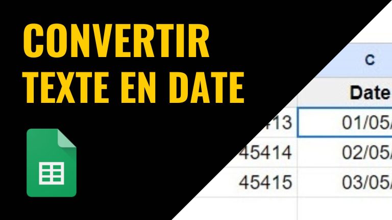 Convertir un texte en date dans Google Sheets