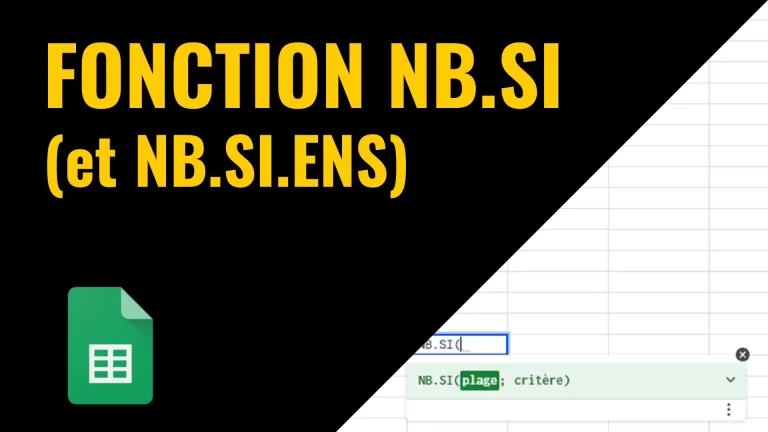 Fonction NB.SI dans Google Sheets