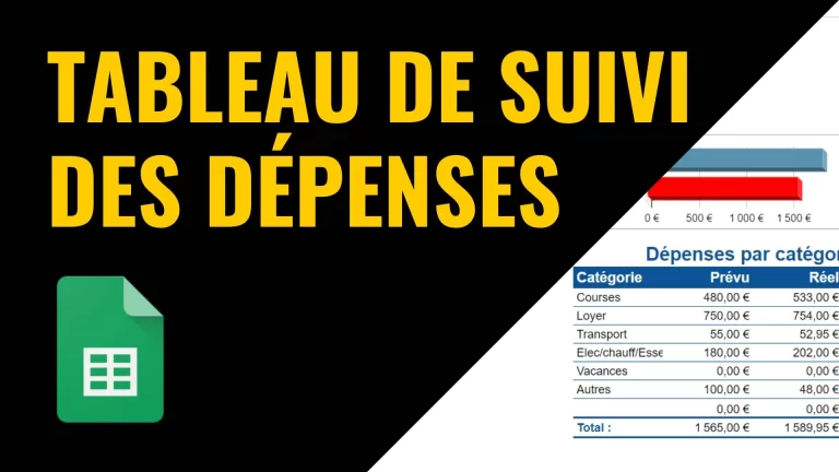 Tableau de suivi des dépenses dans Google Sheets