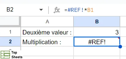 Message d'erreur de référence manquante