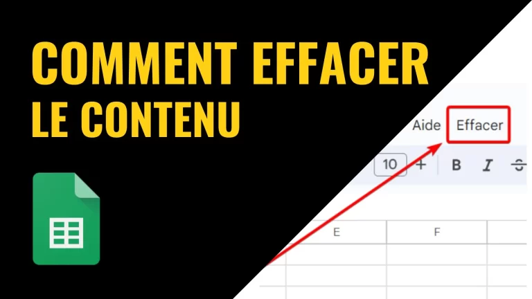 Comment effacer le contenu dans Google Sheets