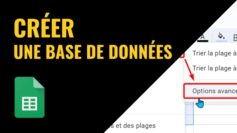 Créer une base de données dans Google Sheets