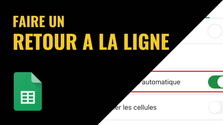 Faire un retour à la ligne dans Google Sheets