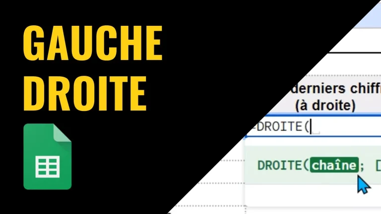 La fonction GAUCHE et la fonction DROITE