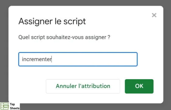 Assigner la fonction choisie à la forme