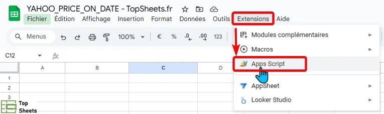 Accéder à Apps Script